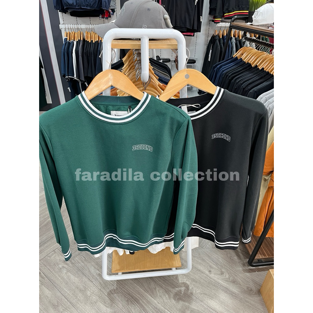 Crewneck 3second Reguler Fit 2 Warna 100% original