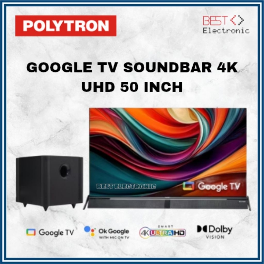 POLYTRON 4K HDR Smart Google Soundbar TV 50 inch PLD 50BUG3058 / 50BUG5058 / 50BUG9959 / 50BUG5959