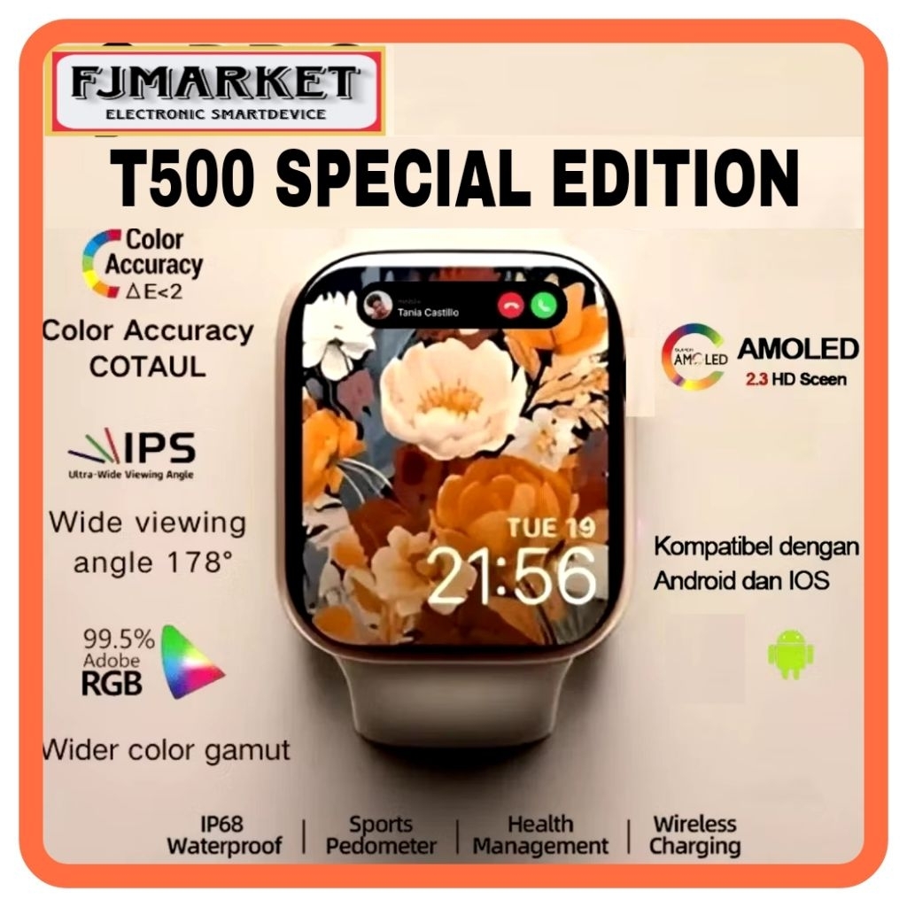 SMARTWATCH JAM HP ANDROID 4G T500 Y68 BISA WA WHATSAPP SMS TLFN MUSIK KAMERA BLUETOOTH NOTIFICATIONS