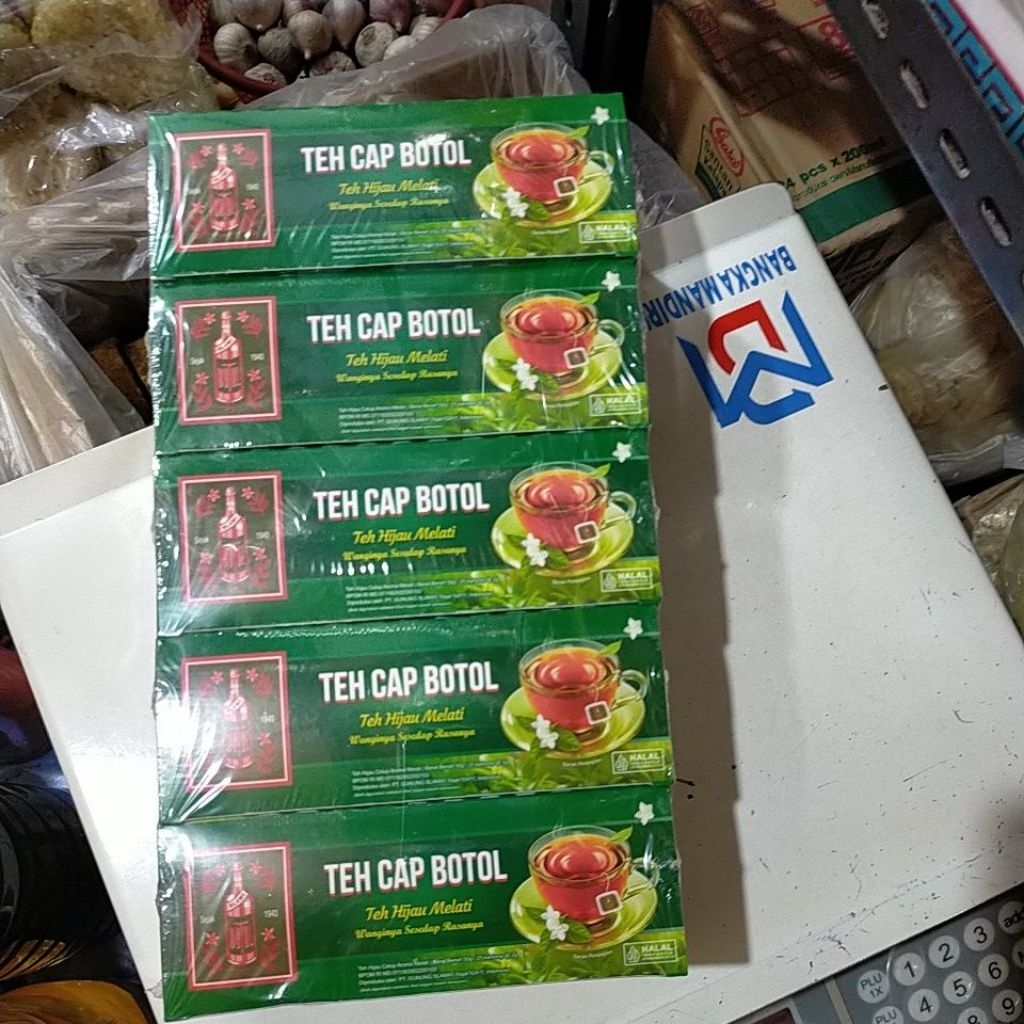 

teh celup botol hijau 25 bag [ teh Hijau melati ] teh celup