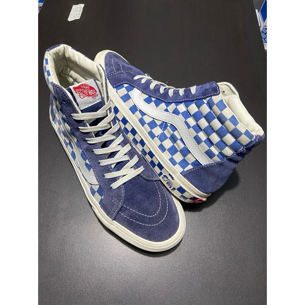 Sk8-Hi 38 DX Anaheim Factory - Blue Checkerboard