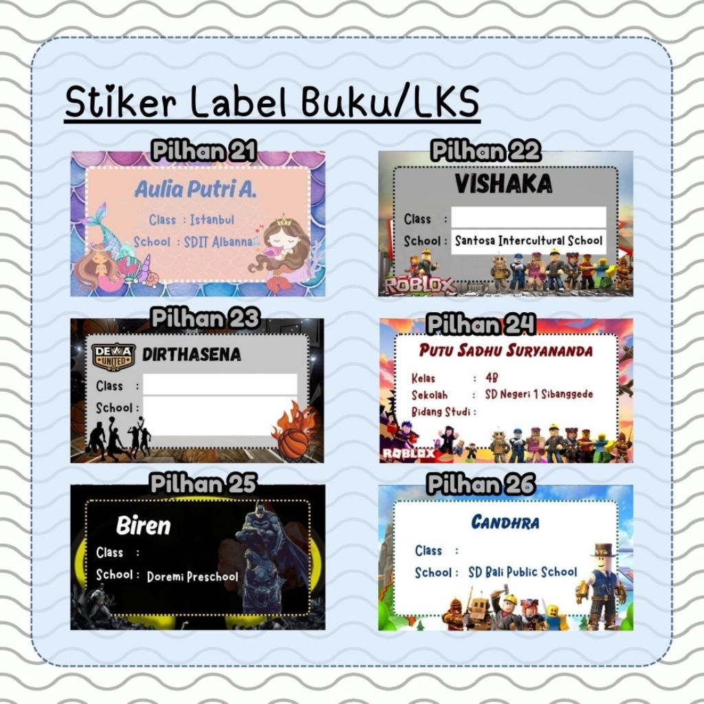 

Stiker label Buku/LKS