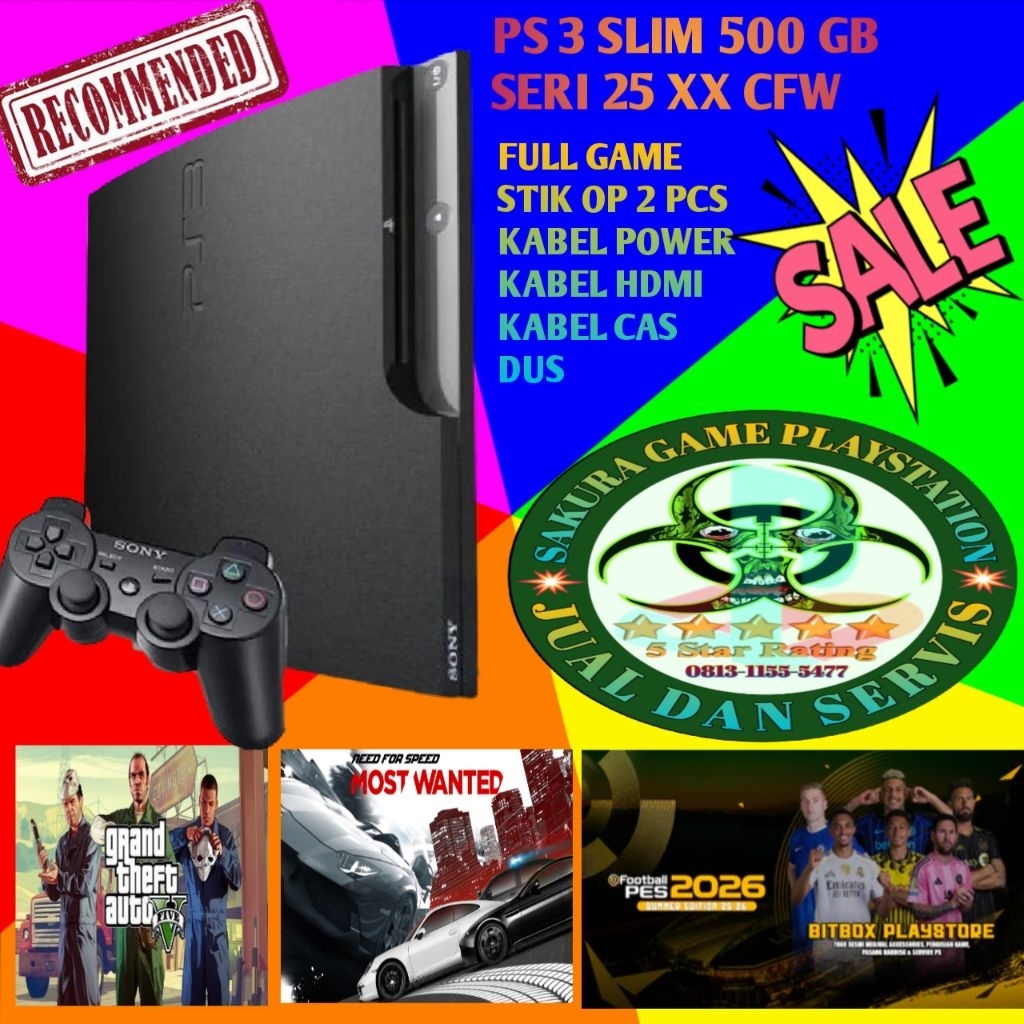 ps3 slim seri 25xxx 500gb