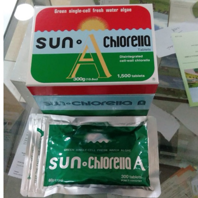 Sun Chlorella Cni Sun Chlorella isi 300 tablet asli original 100%
