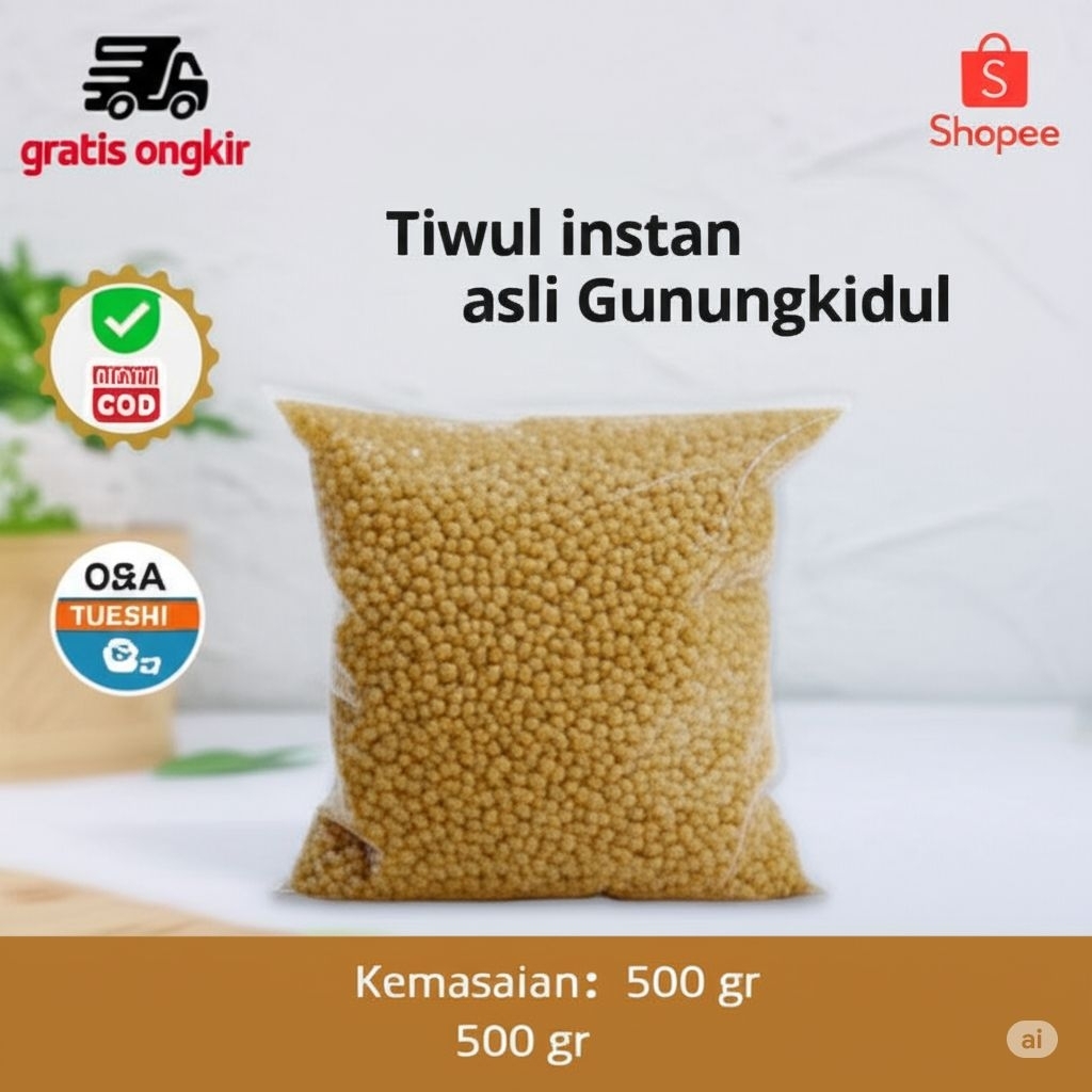 

Tuwul Instan Asli Gunungkidul oleh oleh khas Jogja