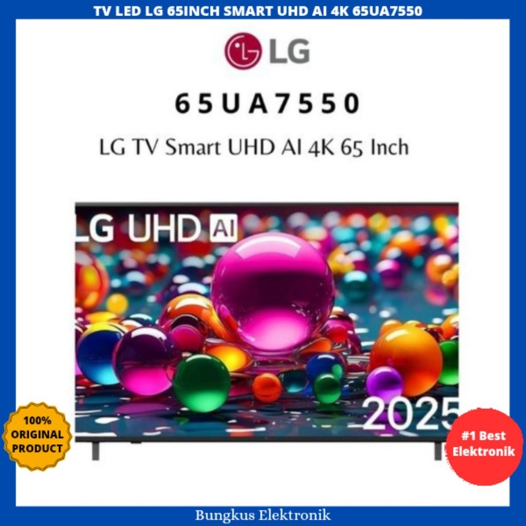 TV LED LG SMART TV 65INCH UHD 4K 65UA7550 TV LG SMART 65INCH UA75 2025