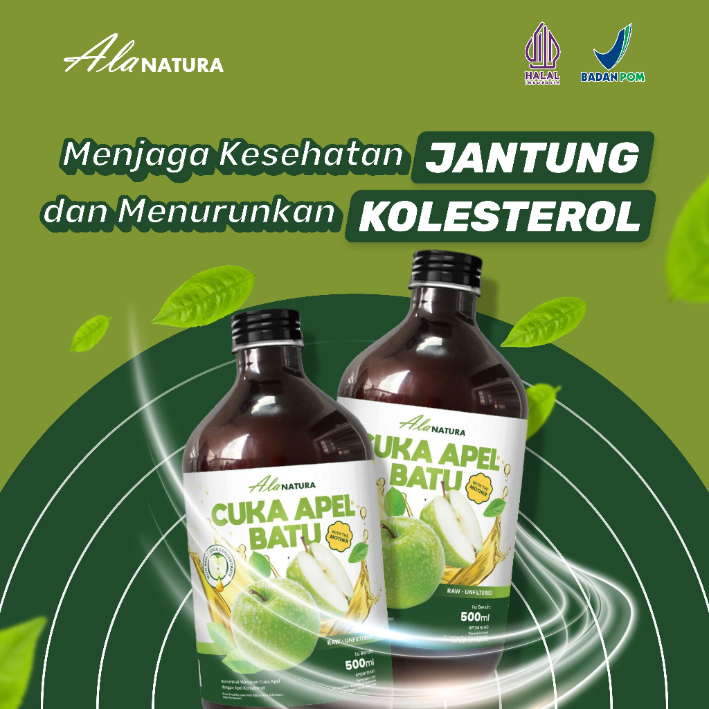 

Cuka Apel Original Organik 500ml Apel Cider Vinegar With Mother Obati Penyakit Jantung dan Hipertensi