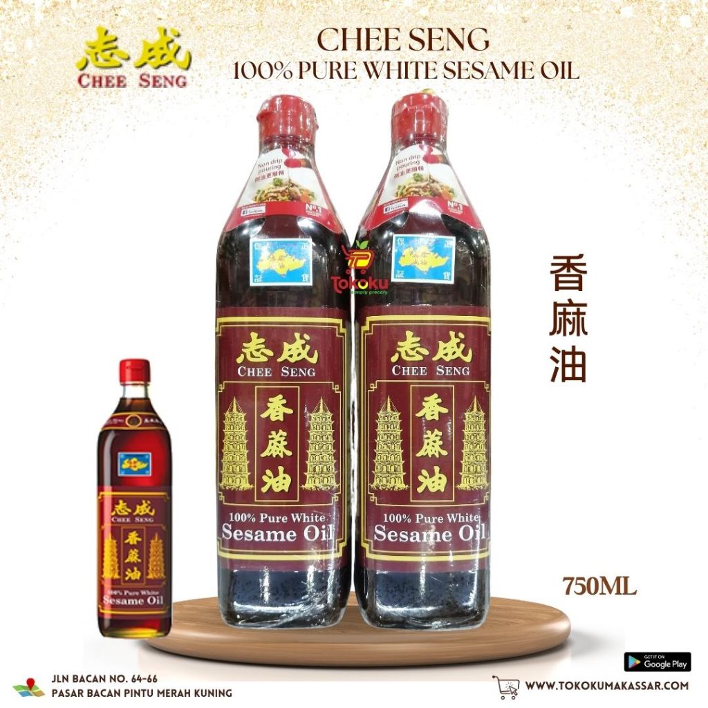 

Chee Seng 100% Pure Whtie Sesame Oil 750ml - Minyak Wijen Asli