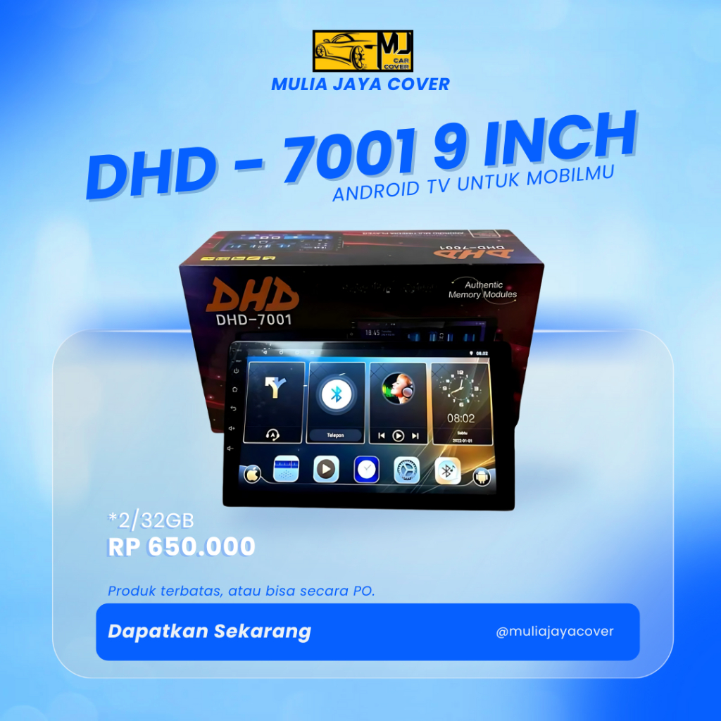 Head Unit Android DHD-7001 9 Inch – Smart TV Mobil dengan Layar Sentuh 2/32GB