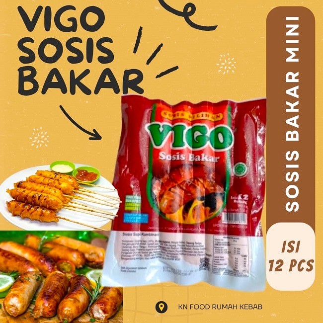 

Sosis Bakar Vigo Sosis Goreng isi 12pcs Panjang 9cm - Sosis Vigo Jumbo pj 9cm berat 500grm