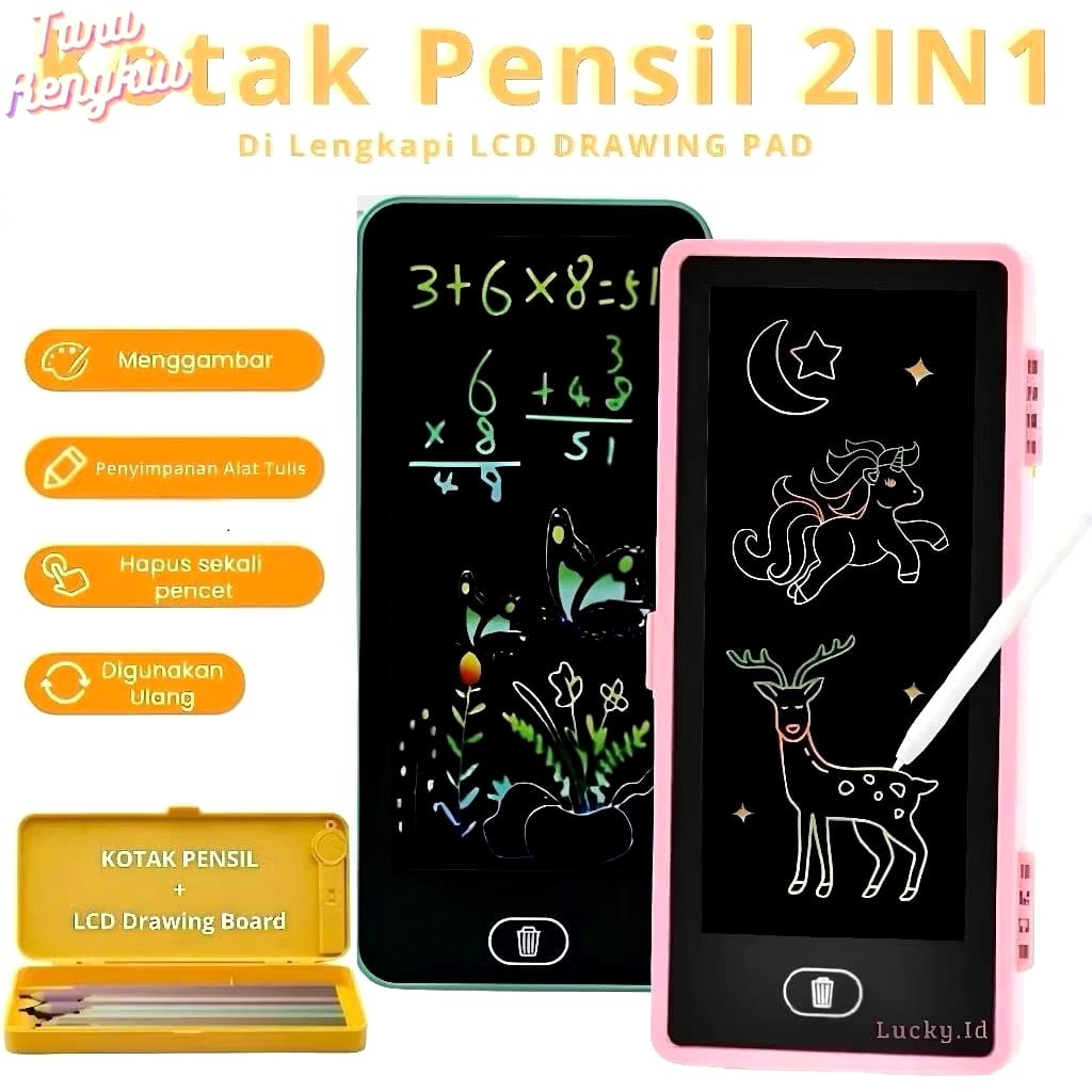 

KOTAK PENSIL LCD TABLET 2IN1 WRITING DRAWING PAD