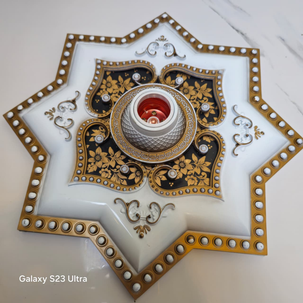 【TERLARISS】FITING HIAS BESAR BINTANG ORNAMEN PLAFON PVC 30CM / FITTING LAMPU PLAFON 30x30 fitting 30