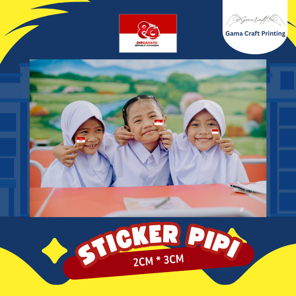 

Stiker Pipi Bendera Merah Putih 2x3cm – HUT RI 17 Agustus Kemerdekaan