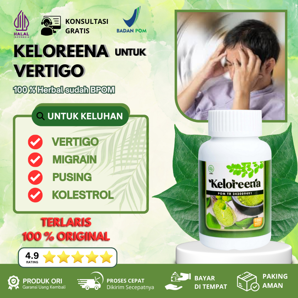 Obat Vertigo Sakit Kepala Menahun Kleyengan Sakit Kepala Migrain Pusing Pening Menahun Herbal