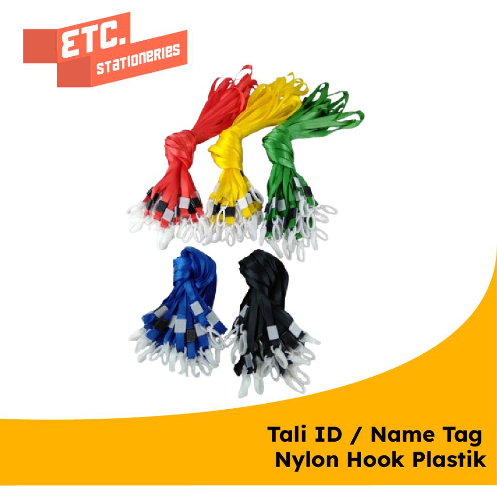 

Tali Id Card / Tali Name Tag / Nylon Hook Plastik (NYLKP) [20 PCS]