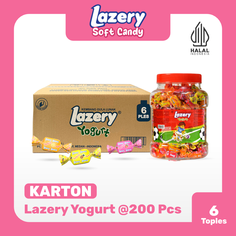 

1 Karton Permen Lazery Yogurt | 1 KARTON isi 6 Toples (1 Toples @ 200 PCS )