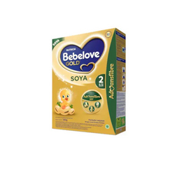 

BEBELOVE GOLD SOYA 2 360 GRAM/SUSU PERTUMBUHAN/ALERGI SUSU SAPI/SUSU PROTEIN