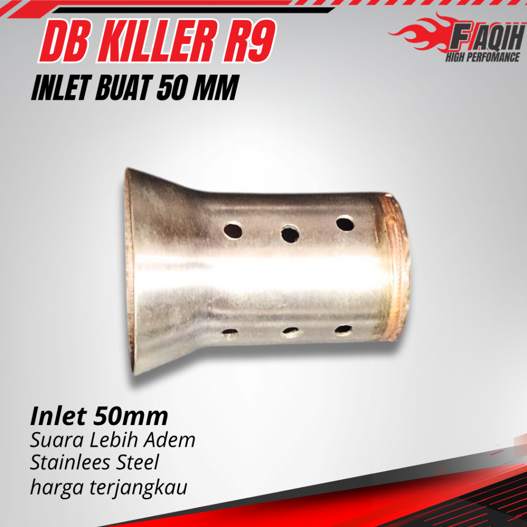 HOT SALE Db Killer Knalpot Moge Peredam Suara Knalpot Adem R9 Universal Inlet 50 MM R9