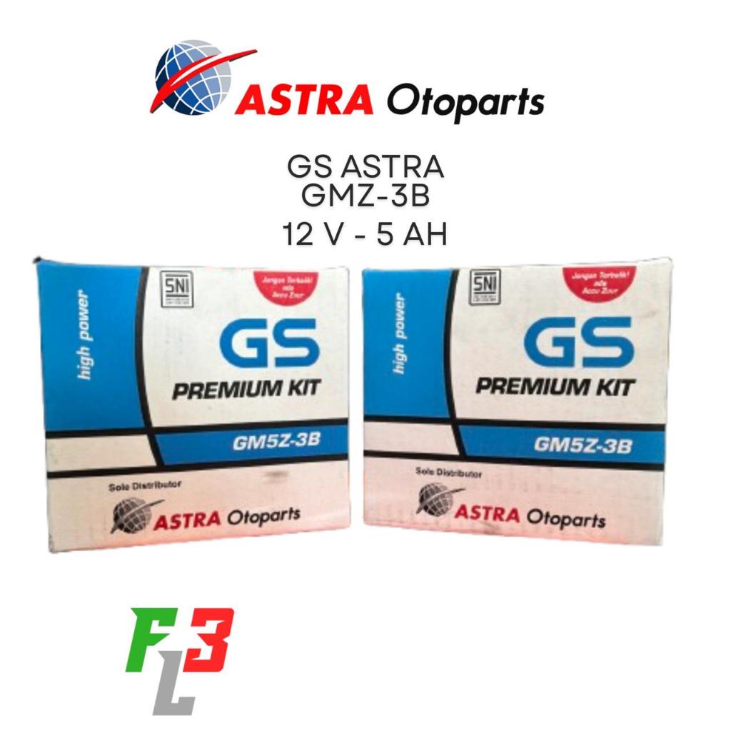 AKI GS ASTRA GMZ-3B 12V - 5Ah AKI BASAH MOTOR ORIGINAL ASTRA