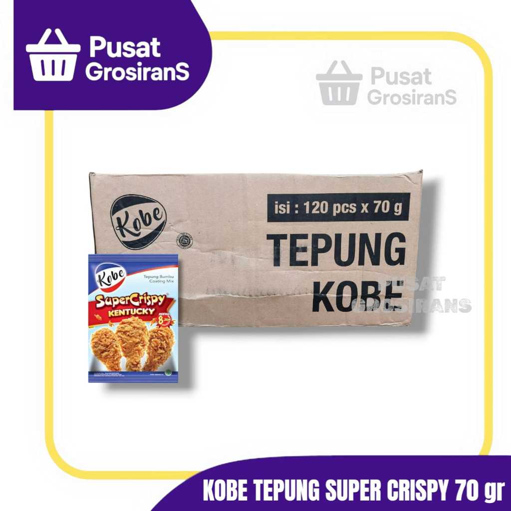 

Kobe Tepung Bumbu Super Krispi / Pisang Krispi / Bakwan Kress / Tempe / Serbaguna 70gr 1 Karton 120pcs