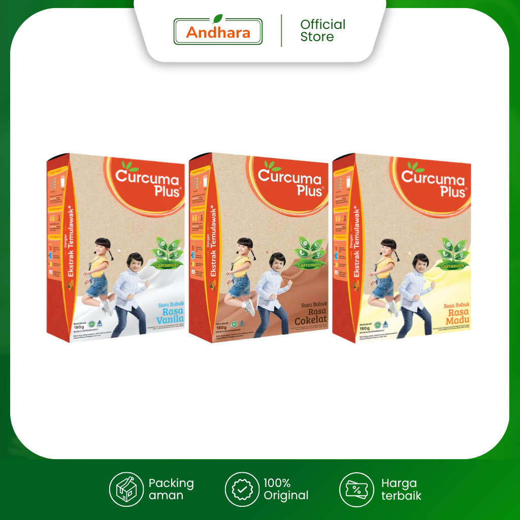 

Curcuma Plus Susu Bubuk Memperbaiki Nafsu Makan Ekstrak Temulawak 180gr
