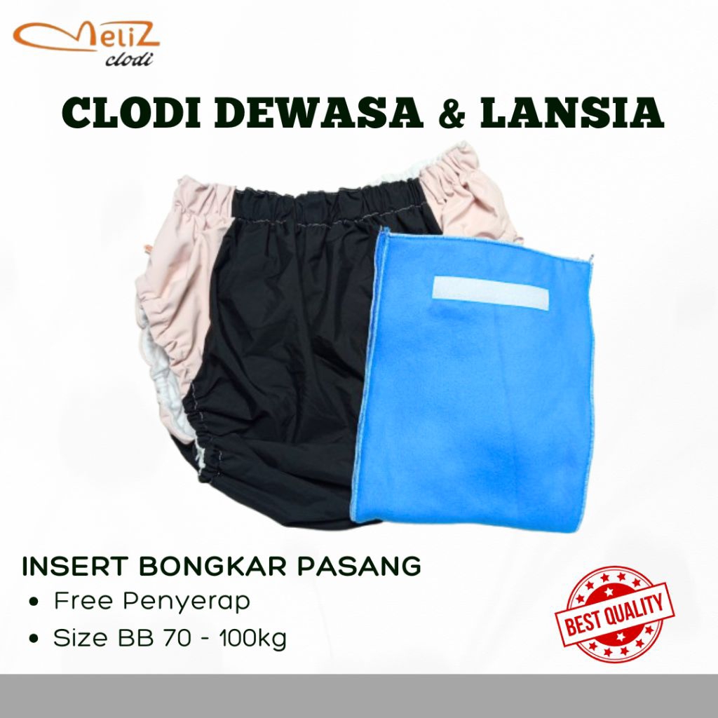 POPOK DEWASA BB 70-100 KG, CLODI LANSIA Jumbo, POPOK CUCI ULANG DEWASA, POPOK CUCI ULANG LANSIA, clo