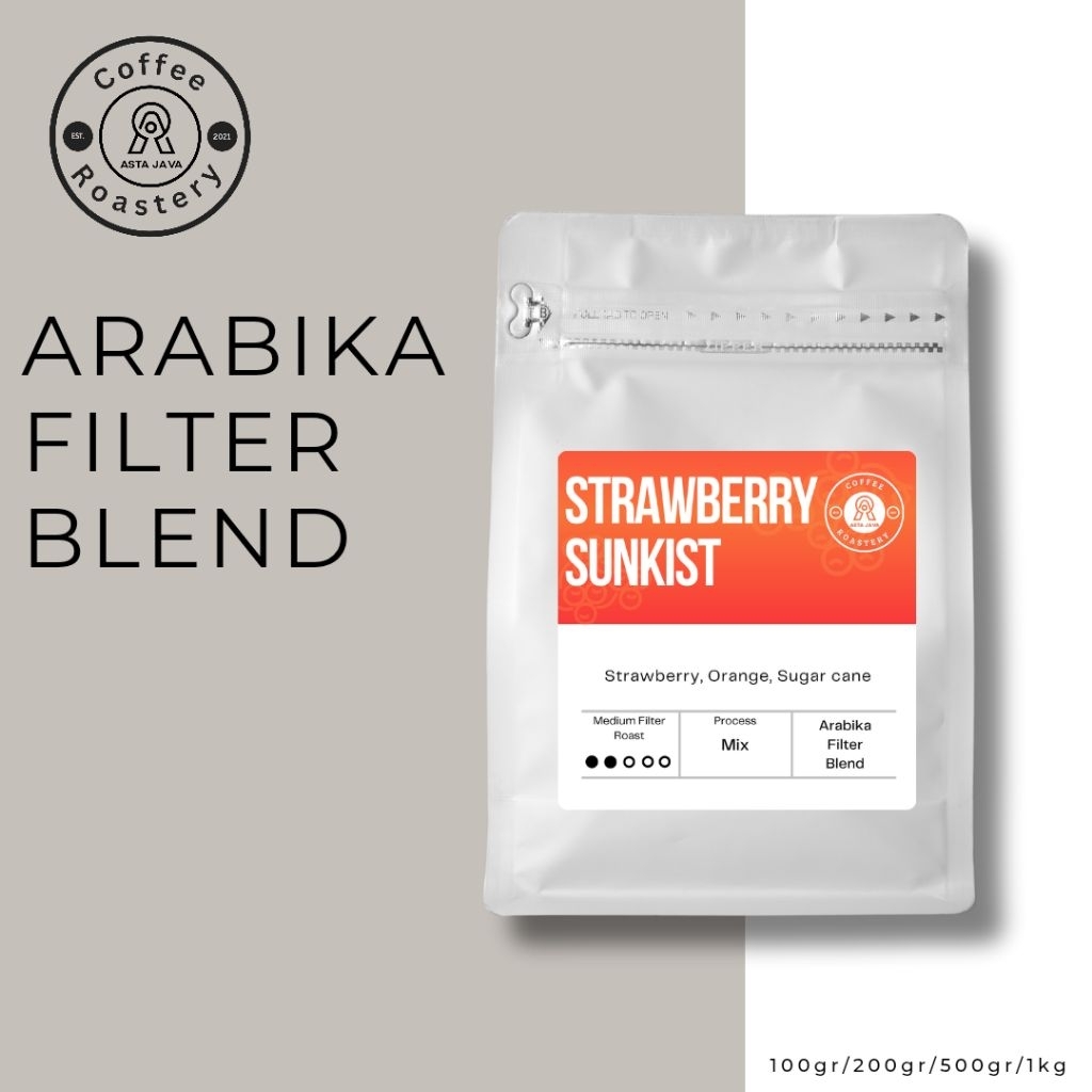 

Biji Kopi Filter Blend Arabika Strawberry Sunkist