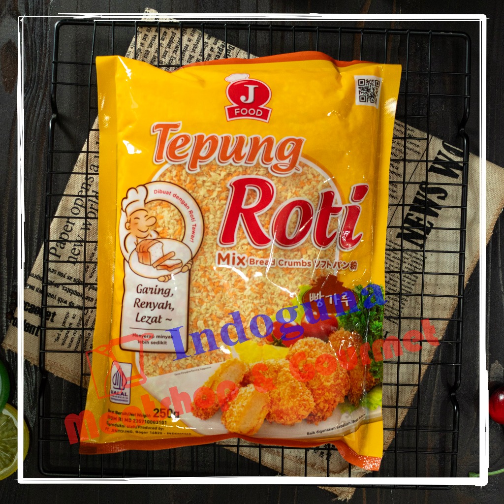 

J Food Tepung Roti Bread Crumb Tepung Panir Mix Campur 250gr