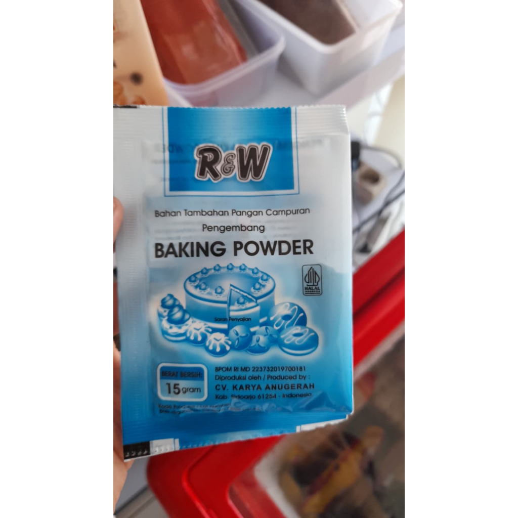 

Baking powder pengembang kue Rajawali 15gr biru duble acting