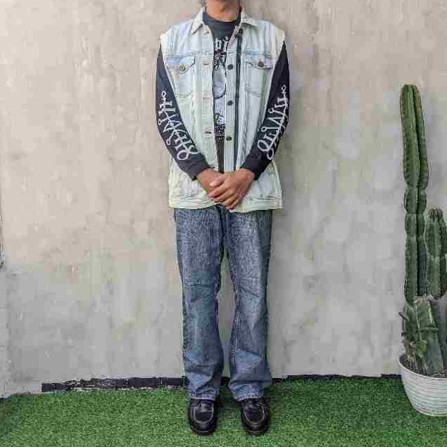 JACKET VEST DENIM PLASTIC ISLAND