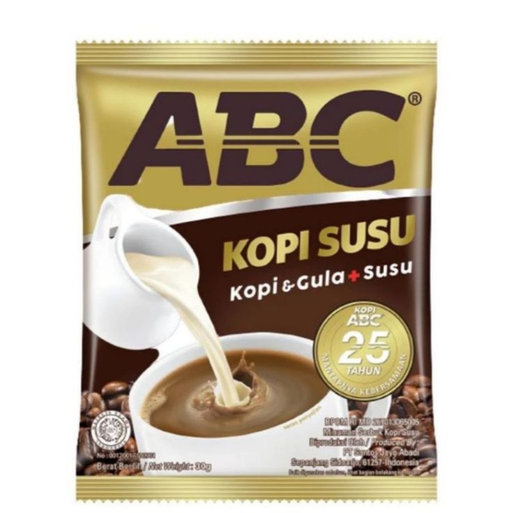 

kopi susu ABC satu renceng isi 11 sachet