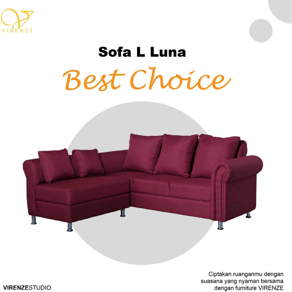 Sofa L Luna Ruang Tamu Jawa Tengah Yogyakarta Sleman Bantul Kulon Progo Gunung Kidul