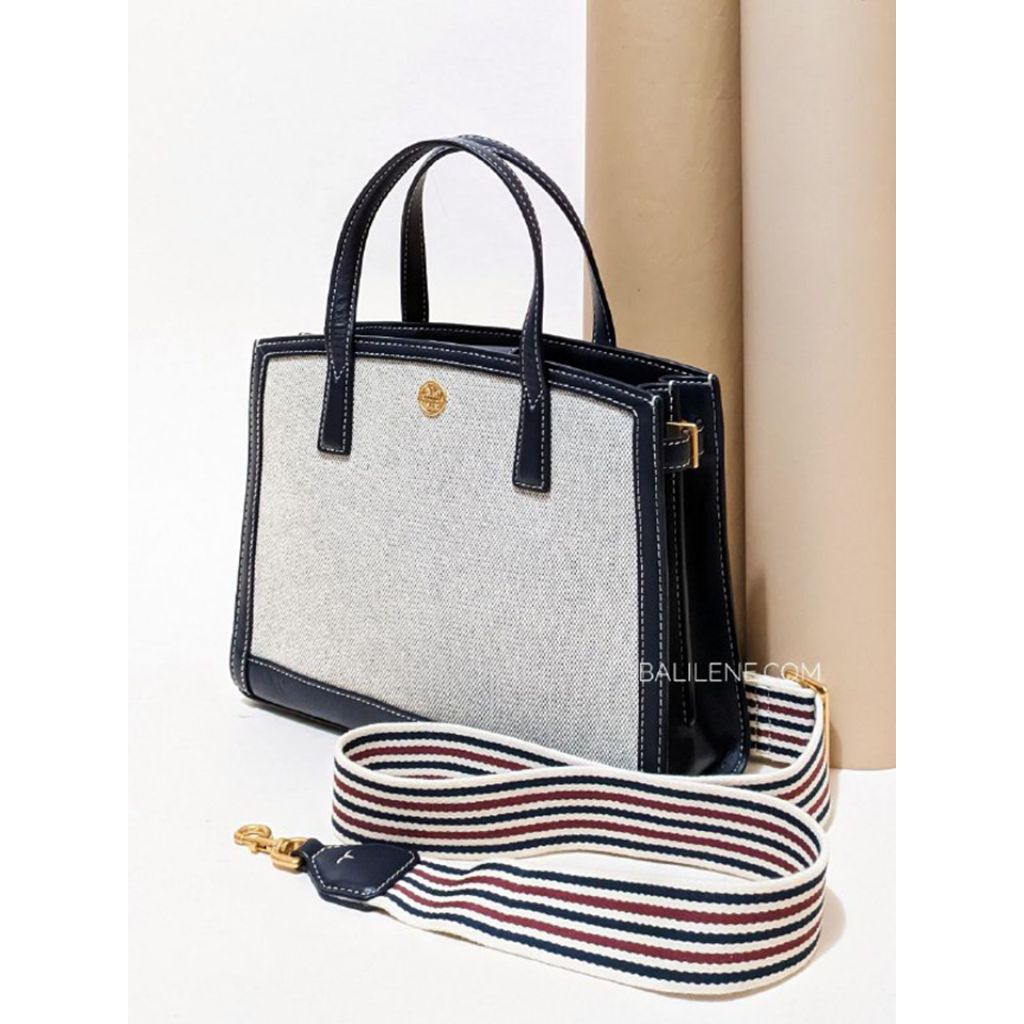 79409 HomeBags TORY BURCH Walker Canvas With Leather Canvas Bag Crossbody Bag Handbag Mini Women