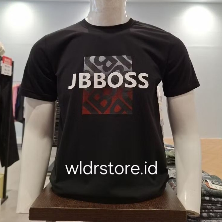 KAOS PRIA BRAND JB BOSS ORIGINAL LENGAN PENDEK SLIMFIT STRECH JB50001 BLACK
