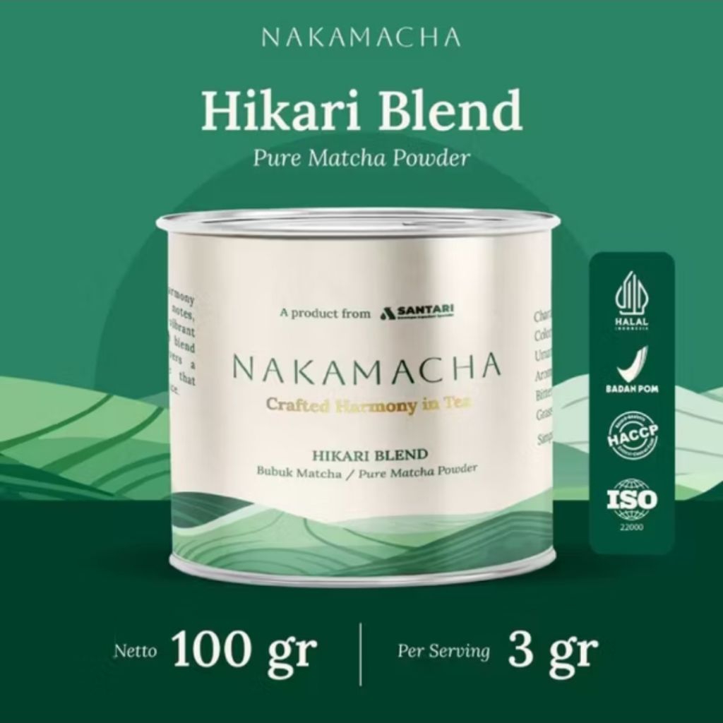 

NAKAMACHA PURE MATCHA POWDER - HIKARI BLEND 100 GRAM