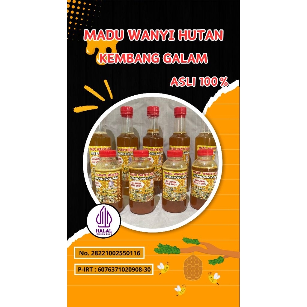

MADU WANYI HUTAN “KEMBANG GALAM" Asli 100%
