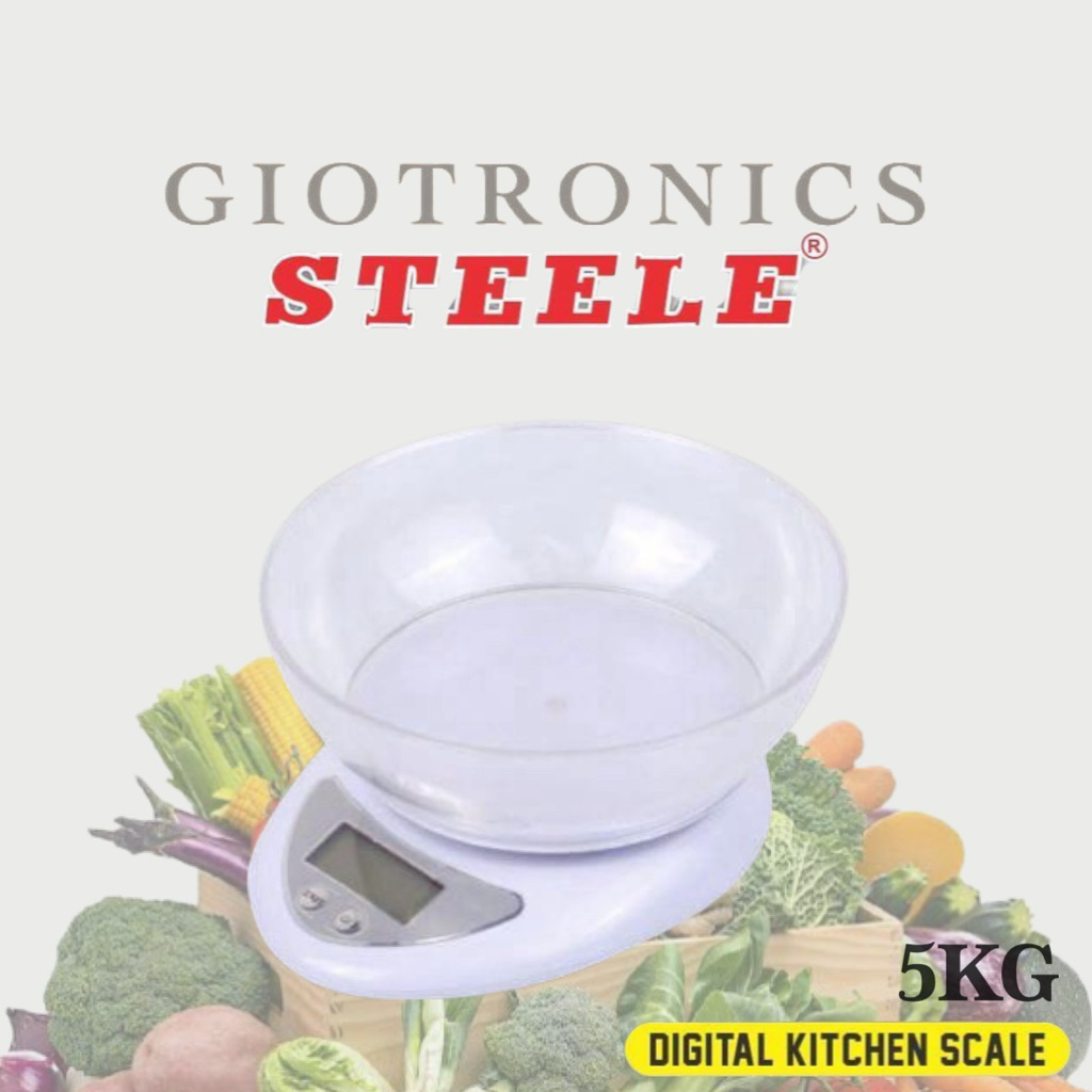STEELE Timbangan Dapur Digital 5KG / Electronic Portable Kitchen Scale