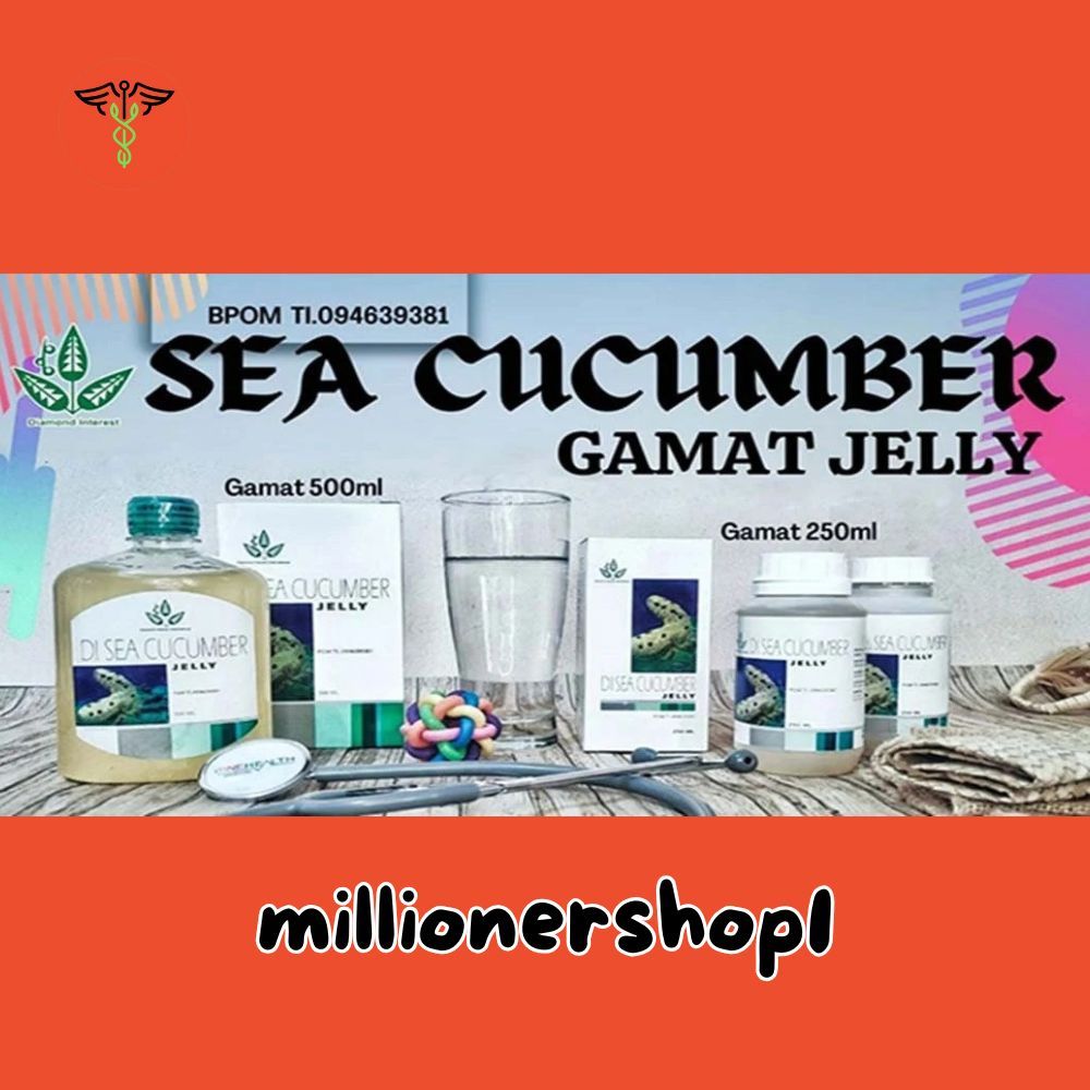 JELLY GAMAT EMAS / Sea Cucumber Murni Kental Enak Aroma Pandan 500 ml Diamond Interest