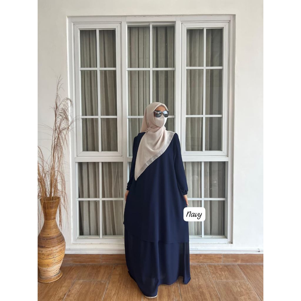 gamis ceruty inner terbaru alena dress