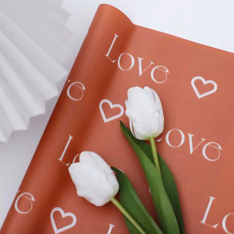 

[ 20 LEMBAR ] Kertas Buket Bunga Love Flower Wrapping Paper Cellophane KB6172