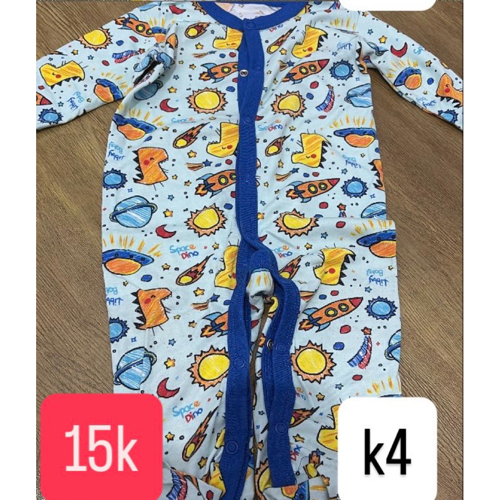 baju tidur bayi motif luar angkasa