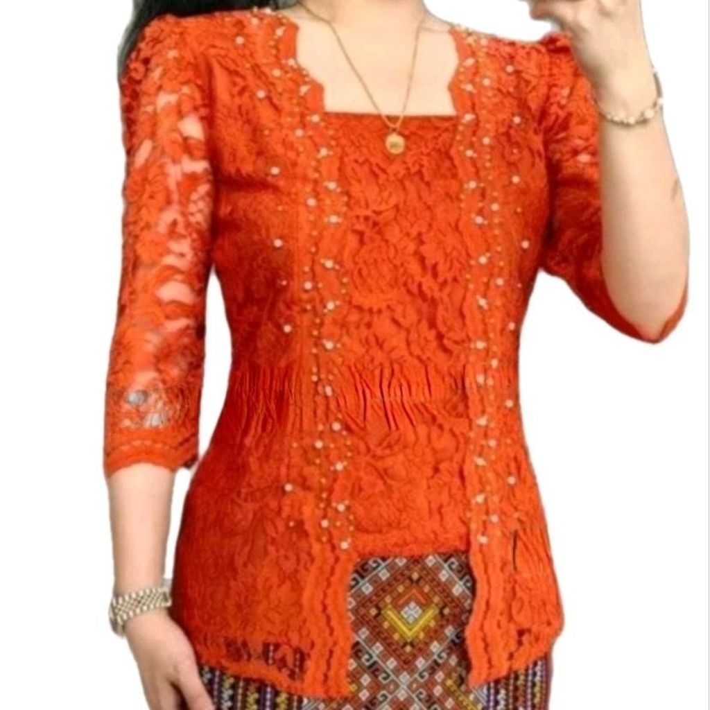 Atasan terbaru kebaya wanita modern blus brokat premium