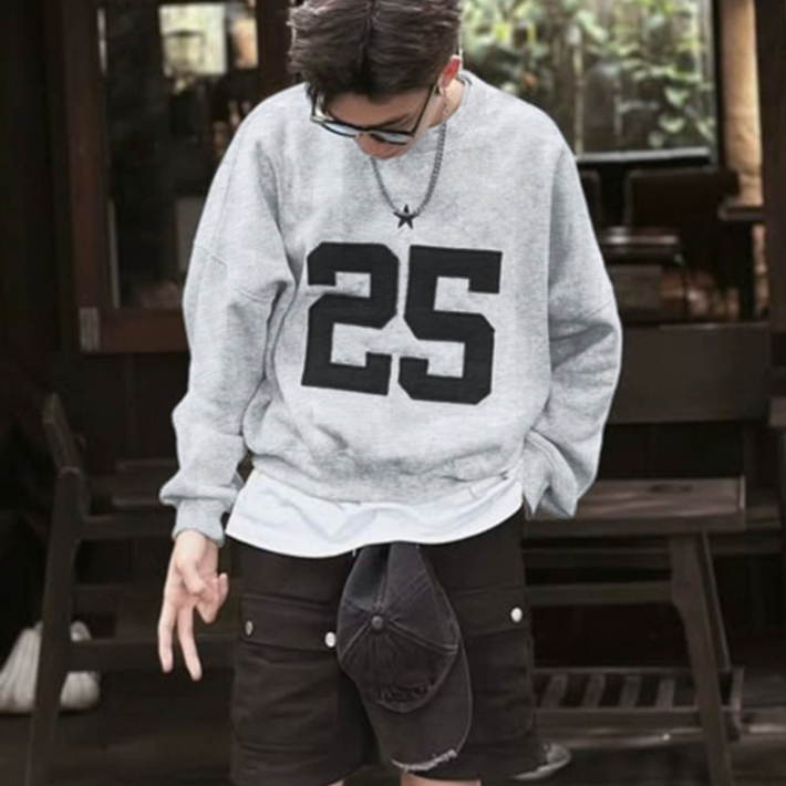 Twenty Five Star Sweater Pria Dan Wanita Casual Street Style Basic Simple Outer Remaja Kekinian