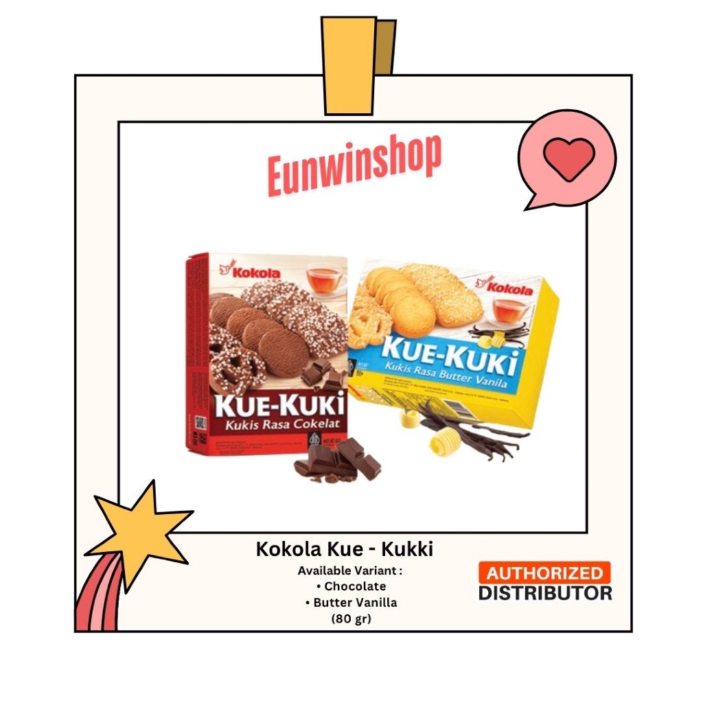 

Kokola Kue-Kuki 80gr Rasa Cokelat & Vanilla (Harga Per Box) / Gift / Hampers / Bingkisan / Parcel / Party Pack