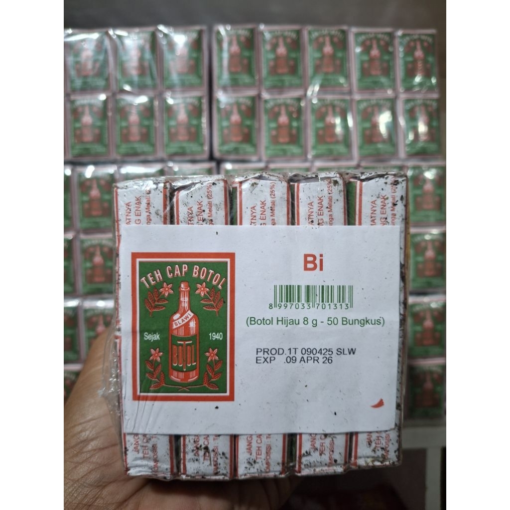 

Teh Tubruk Cap Botol Hijau 8gr (50 kotak)/Teh botol tubruk 8gram