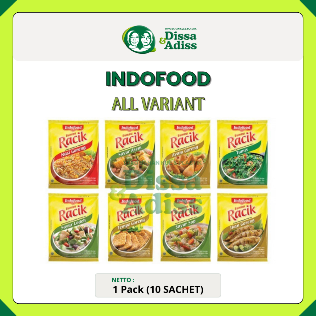 

Bumbu Racik Instant Siap Saji Indofood (26 g/10 Sachet/Renceng) | Tobaqdissa