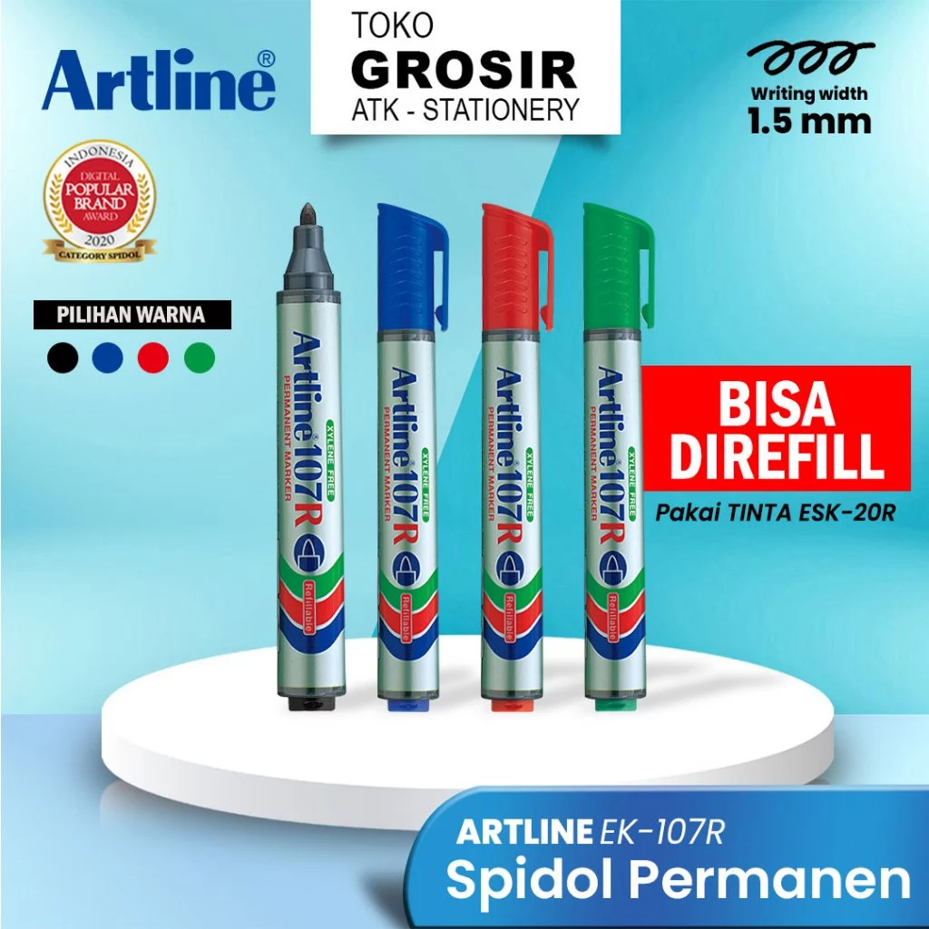 

Spidol Permanen Marker Artline EK-107R 2