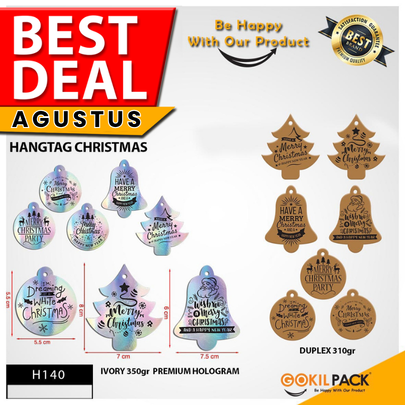 

Hangtag Natal|Mrry Chritsmas|Hologram|Silver|Hiasan|Aksesoris|H140