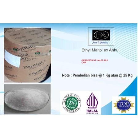 

ETHYL MATOL EX ANHUI JINHE CHINA 1KG MALTOL ETIL ETYL ETHIL MALTOL POWDER BUBUK MURAH