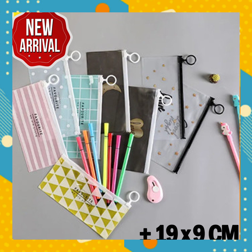 

Tempat Pensil Pulpen TRANSPARAN ZIPLOCK Lucu Alat Tulis Penggaris AT0823C5